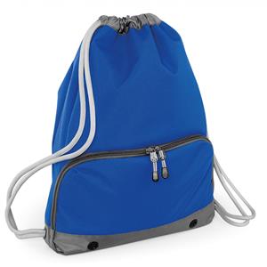 Bellatio Sport Gymtas Blauw Met Rijgkoord 49 X 35 Cm Van Polyester - Gymtasje - Zwemtasje