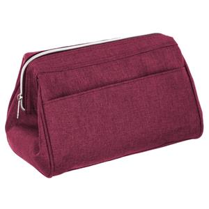 5five Toilettas/make-up etui/opberg tasje bordeaux rood 15 x 28 x 16 cm - Reis/vakantie toilettassen/make-up etui