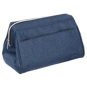 5five Toilettas/make-up etui/opberg tasje blauw 15 x 28 x 16 cm - Reis/vakantie toilettassen/make-up etui