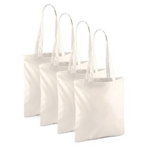 10x Katoenen schoudertasjes naturel 42 x 38 cm - 10 liter - Shopper/boodschappen tas - Tote bag - Draagtas