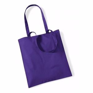 10x Katoenen schoudertasjes paars 42 x 38 cm - 10 liter - Shopper/boodschappen tas - Tote bag - Draagtas