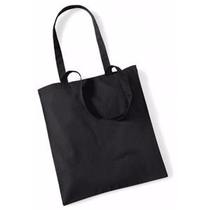 10x Katoenen schoudertasjes zwart 42 x 38 cm - 10 liter - Shopper/boodschappen tas - Tote bag - Draagtas