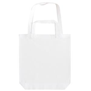 Jassz Witte canvas/katoenen tas met dubbel hengsel 38 x 42 cm- Bedrukbare katoenen tas/shopper