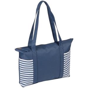 Strandtas/shopper Blauw/wit Met Streepmotief 44 Cm trandtassen