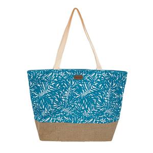 Shoppartners Strandtas Palmbladeren Blauw 37 X 39 Cm trandtassen