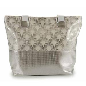 Shoppartners Strandtas Zilver Glanzend/metallic 37 X 49 Cm trandtassen