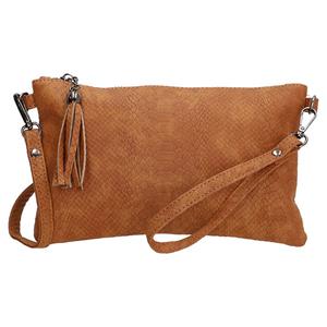 Beagles Clutch / Schoudertasje Snake Cognac