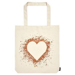 Shopper Heartwarming 8 Liter 42 X 39 Cm Katoen Crème