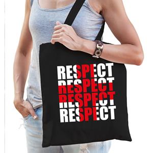 Bellatio Respect Voor De Zorg Tas Zwart Voor Dames - Feest Boodschappentassen