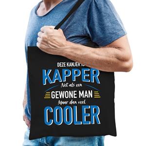 Bellatio Deze Kanjer Is Kapper Cadeau Tas Zwart Voor Heren - Feest Boodschappentassen