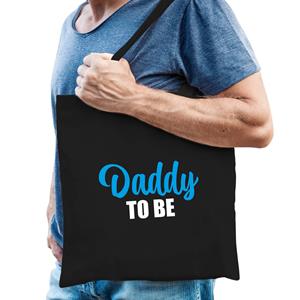Bellatio Daddy To Be Cadeau Katoenen Tas Zwart Voor Heren - Cadeau Aanstaande Papa - Feest Boodschappentassen