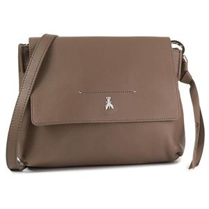 Patrizia Pepe leather shoulder bag-Taupe