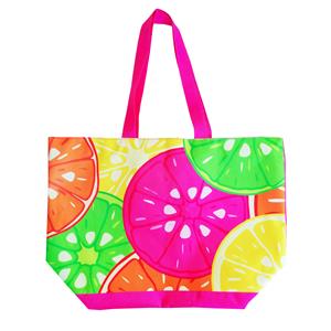 Shoppartners Damestas Strandtas Fruitprint 58 Cm trandtassen