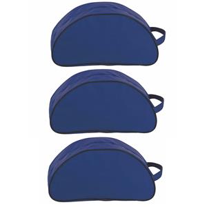 3x stuks donkerblauwe schoenentas/reistas 8 liter 35 x 17 x 14 cm -