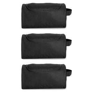 Kimood 3x stuks zwarte schoenentas/reistas 11 liter 35 x 17 x 19 cm -