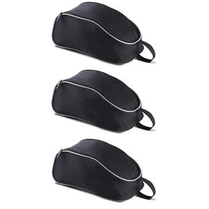Kimood 3x stuks zwarte schoenentas/reistas 9 liter x 20 x 14 cm -