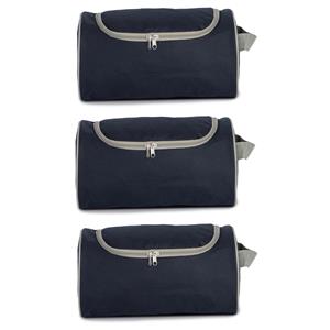 Kimood 3x stuks donkerblauwe schoenentas/reistas 11 liter 35 x 17 x 19 cm -