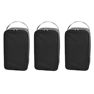 3x stuks zwarte schoenentas/reistas 12 liter x 21 x 15 cm -