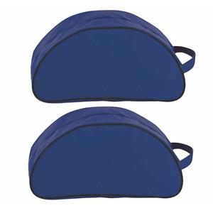 2x stuks donkerblauwe schoenentas/reistas 8 liter 35 x 17 x 14 cm -