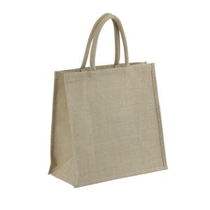 1x Jute Boodschappentassen/strandtassen 35 X 34 Cm Naturel - Boodschappentassen