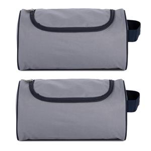 Kimood 2x stuks grijze schoenentas/reistas 11 liter 35 x 17 x 19 cm -