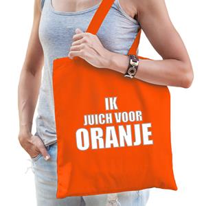 Bellatio Ik Juich Voor Oranje Supporter Cadeau Tas Oranje Voor Dames En Heren - Feest Boodschappentassen