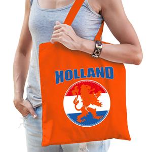 Bellatio Holland Oranje Leeuw Supporter Cadeau Tas Oranje Voor Dames En Heren - Feest Boodschappentassen
