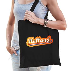 Bellatio Holland Supporter Cadeau Tas Zwart Voor Dames En Heren - Feest Boodschappentassen