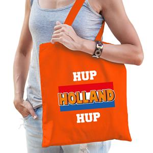 Bellatio Hup Holland Hup Supporter Cadeau Tas Oranje Voor Dames En Heren - Feest Boodschappentassen