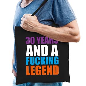 Bellatio 30 Year Legend / 30 Jaar Legende Cadeau Tas Zwart Voor Heren - Feest Boodschappentassen