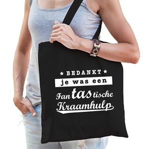 Bellatio Fantastische Kraamhulp Cadeau Tas Zwart Voor Dames - Bedankt Cadeau Kraamverzorgster - Feest Boodschappentassen