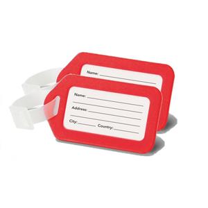 Set Van 2x Stuks Kofferlabels/bagagelabels Kunststof Rood 5 X 8 Cm - Bagagelabels