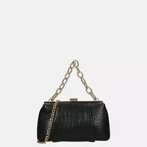 croco clutch black