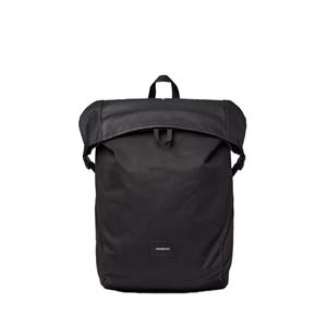 Sandqvist Alfred black with black webbing backpack