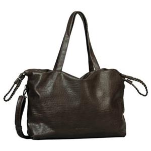 Tom Tailor , Liza Schultertasche 40 Cm in dunkelbraun, Schultertaschen für Damen