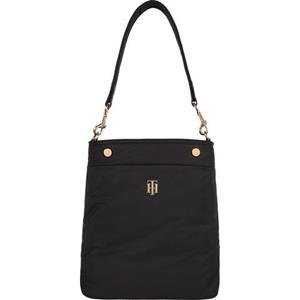 Tommy Hilfiger , My Tommy Schultertasche 24 Cm in schwarz, Schultertaschen für Damen