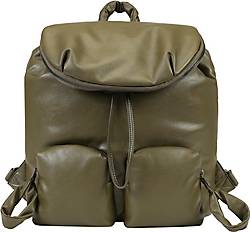 Ekonika , Rucksack Mit Doppelter Vordertasche in khaki, Rucksäcke für Damen