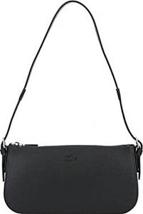 Lacoste , Schultertasche Leder 27 Cm in schwarz, Schultertaschen für Damen