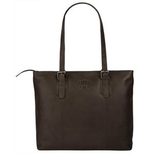 Klondike 1896 , Rush Lily Schultertasche Leder 35 Cm in dunkelbraun, Schultertaschen für Damen