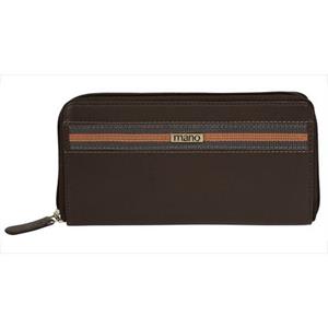 Mano, Don Leonardo Geldbörse Rfid Leder 18 Cm in mittelbraun, Geldbörsen für Damen