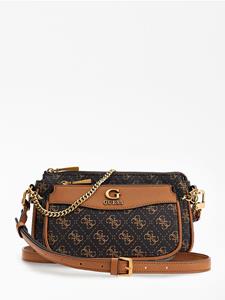 GUESS, Nell Umhängetasche 24 Cm in mittelbraun, Umhängetaschen für Damen