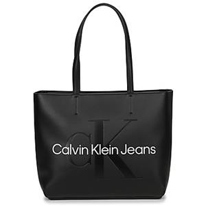 Calvin Klein Jeans Shopper in leerlook