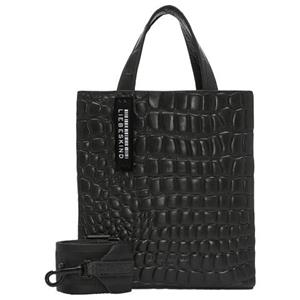 Liebeskind, Handtasche Paper Bag Tote S Croco in mittelbraun, Henkeltaschen für Damen