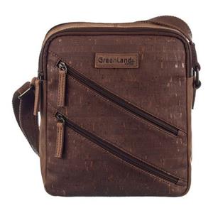 GreenLand Nature Schoudertas NATURE leather-cork met rfid-bescherming