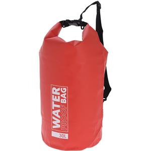 Rode waterdichte tas met hengels en gespsluiting 30 liter -