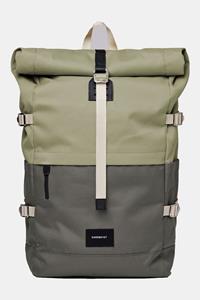 Sandqvist , Laptoprucksack Bernt Rolltop Backpack in khaki, Rucksäcke für Damen