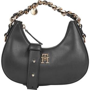 TOMMY HILFIGER, Th Chic Handtasche 23 Cm in schwarz, Henkeltaschen für Damen