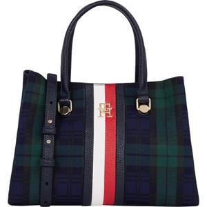 TOMMY HILFIGER, Handtasche Th Emblem Small Satchel Corp Psp23 in bunt, Henkeltaschen für Damen