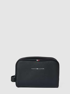 TOMMY HILFIGER, Kulturbeutel / Beauty Case Essential Pu Washbag in schwarz, weitere Taschen für Herren