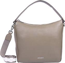 Bogner , Andermatt Marie Schultertasche Leder 31 Cm in hellgrau, Schultertaschen für Damen